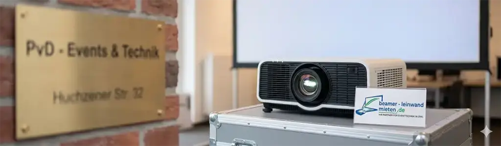 Büro und Technik-Zentrale von PvD - Events & Technik in Hüllhorst - Ihr Partner für Beamer-Vermietung in OWL.